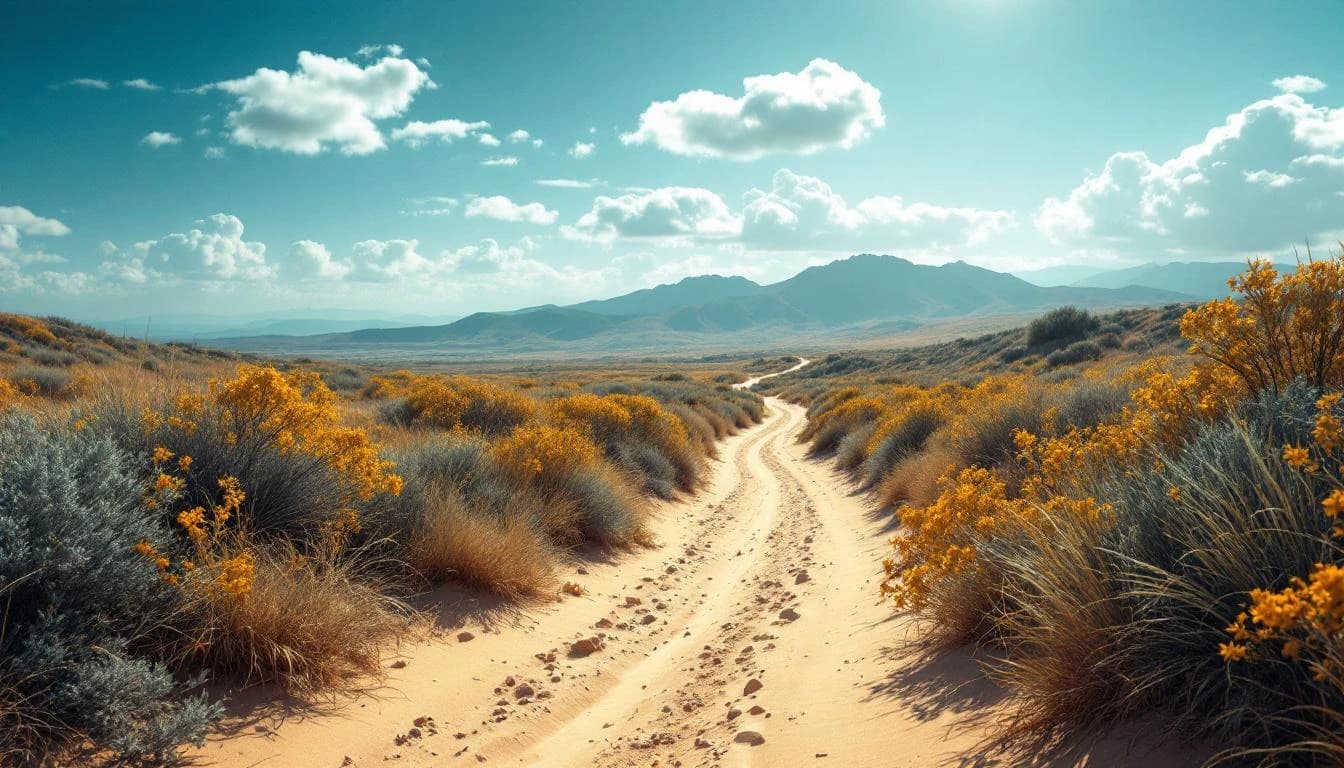 Trail running course through singletrack trails in Florida, USA