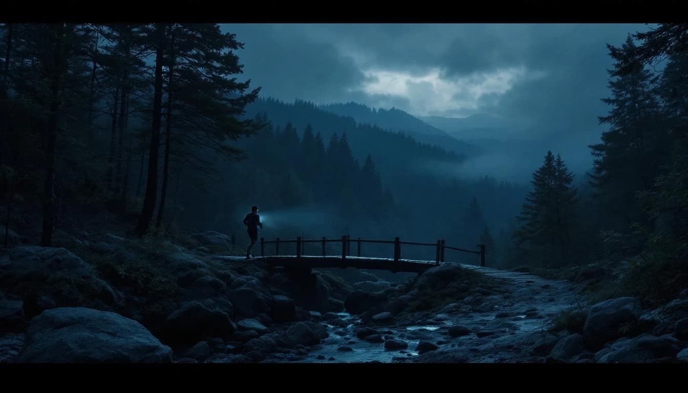 Trail running course through mixed terrain in Kansas, USA