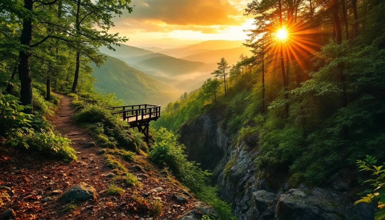 Trail running course through mixed terrain in Nebraska, USA