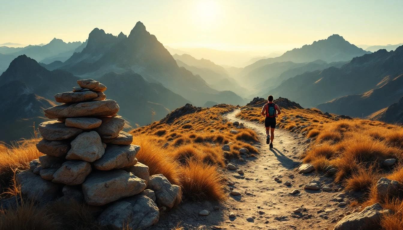 Trail running course through mixed terrain in Jeju, KR