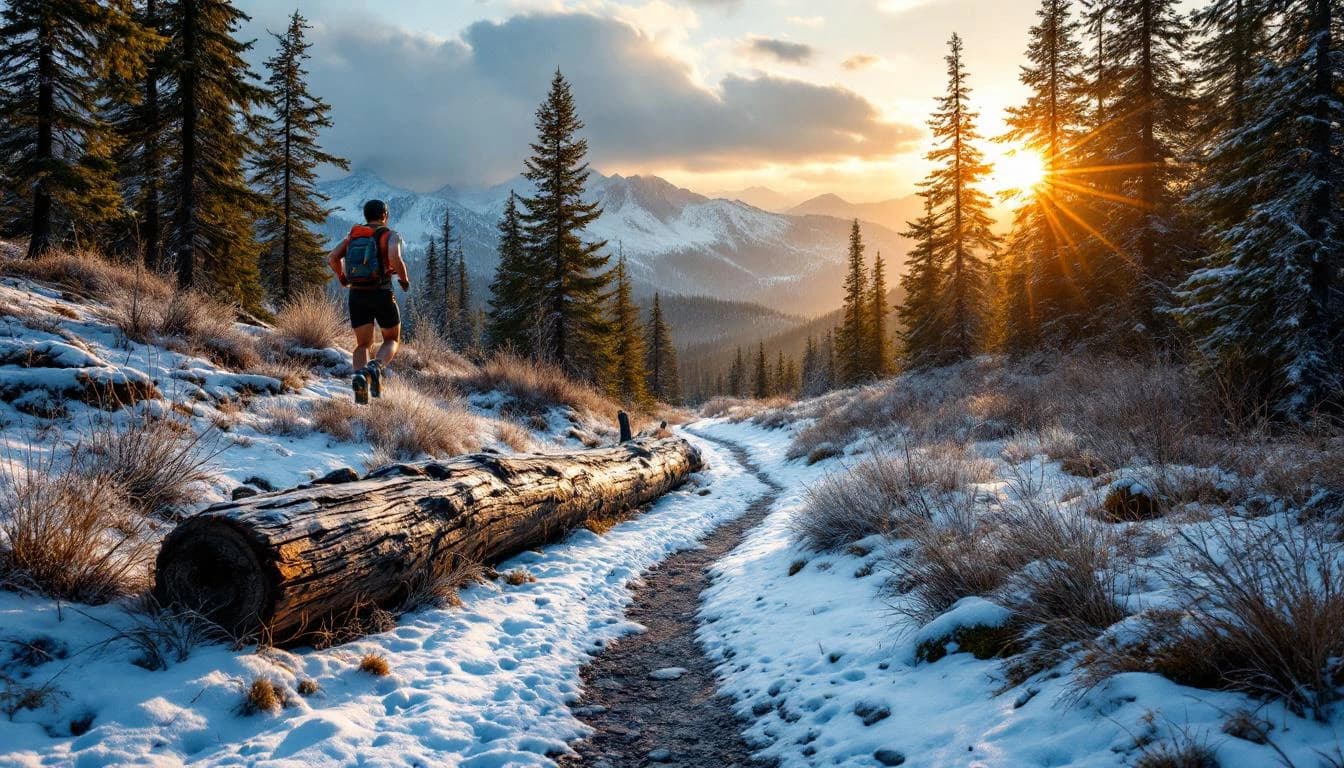 Trail running course through mixed terrain in BC, CA
